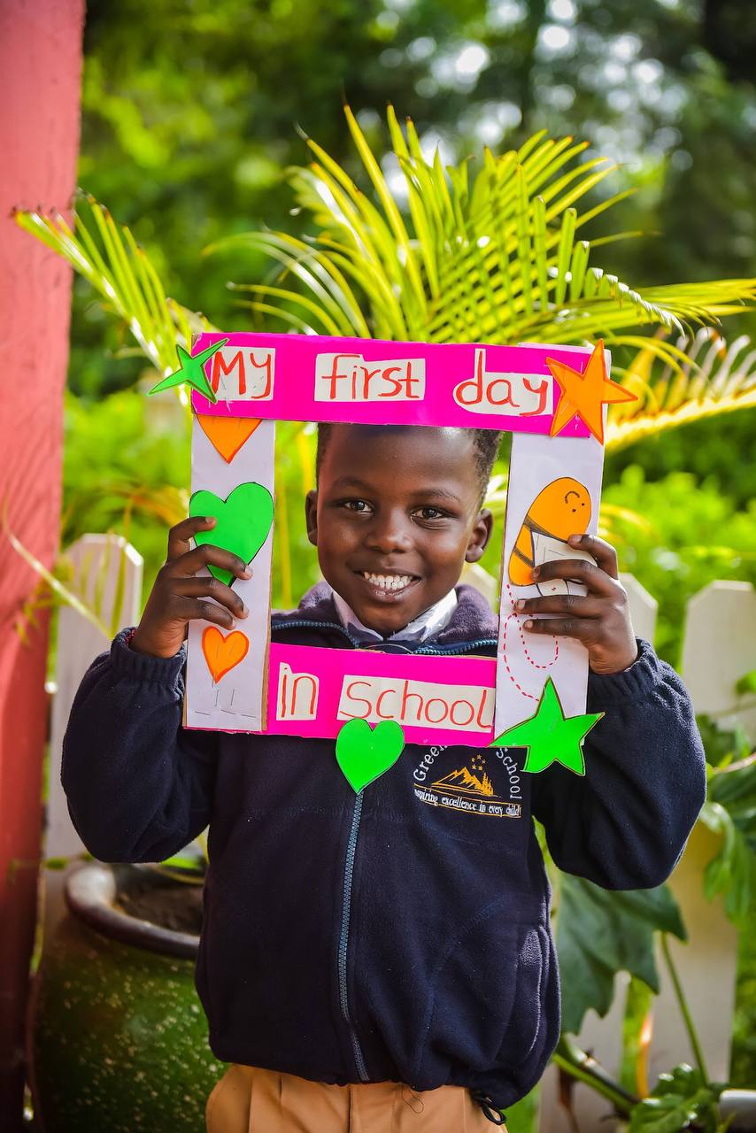 Happy kindergarten children at Green Hills School